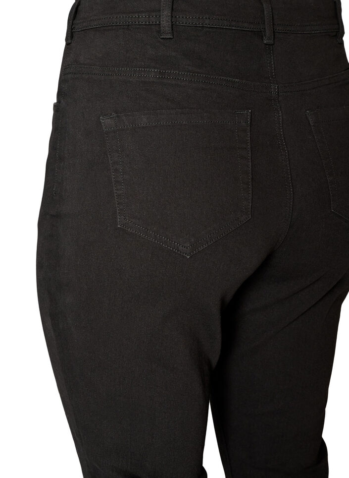 Korkeavy&ouml;t&auml;r&ouml;iset bootcut-farkut, Musta, Packshot image number 3