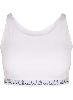 Puuvillaiset rintaliivit säädettävillä olkaimilla , Bright White, Packshot image number 0