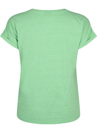 Neonvärinen puuvillainen t-paita, Neon Green, Packshot image number 1