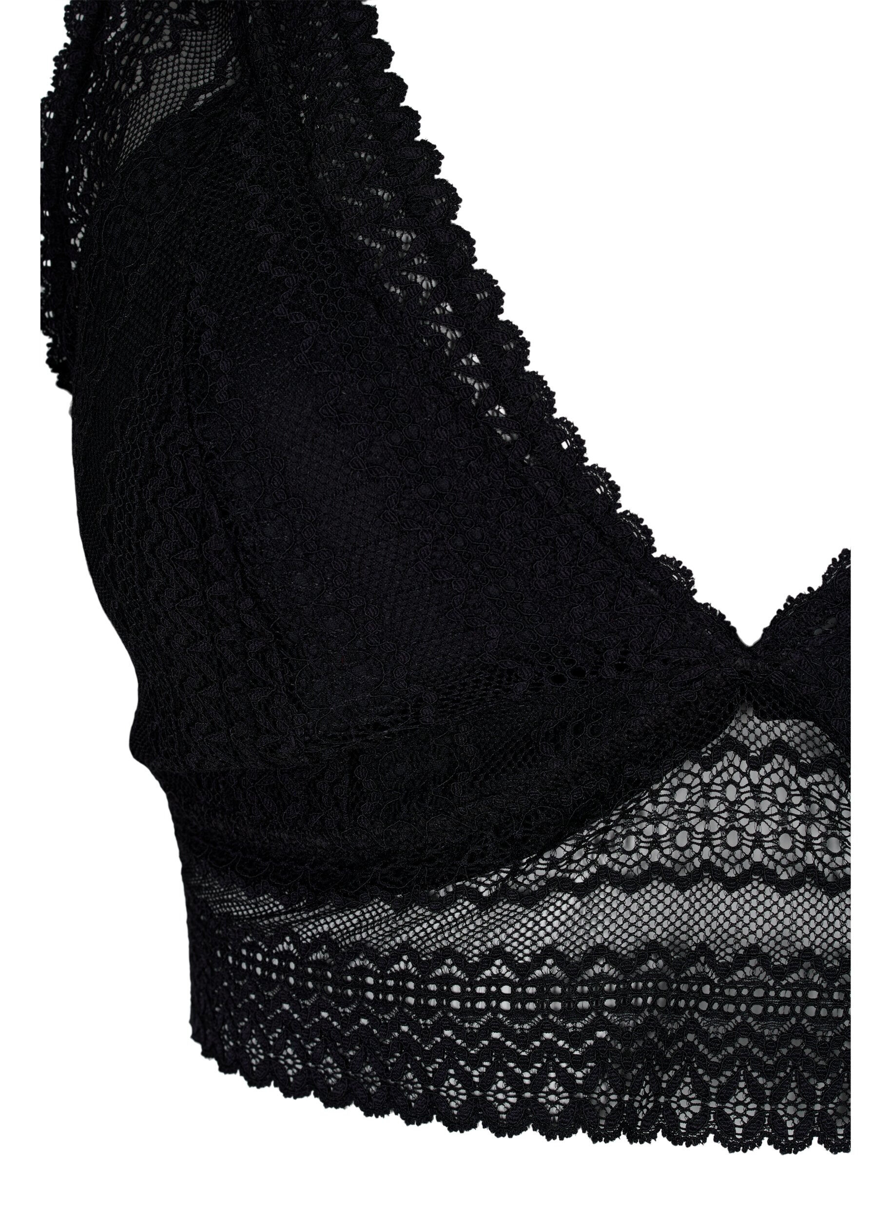 Zizzi Pitsirintaliivit pehmeill&auml; toppauksilla, Black, Packshot image number 2