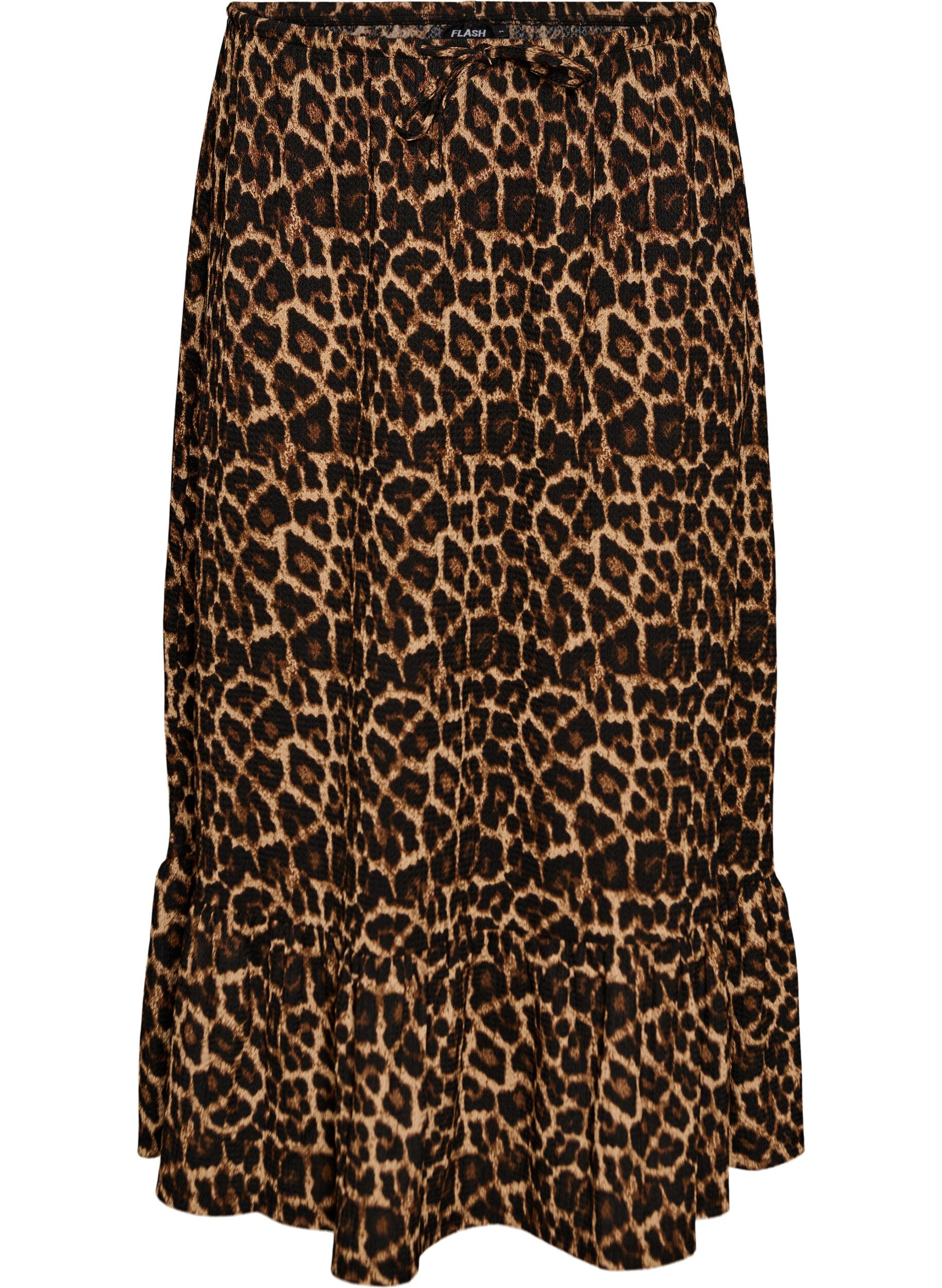 Zizzi Pitk&auml; hame solmittavalla vy&ouml;ll&auml; ja r&ouml;yhel&ouml;helmalla, Musta, Packshot image number 0