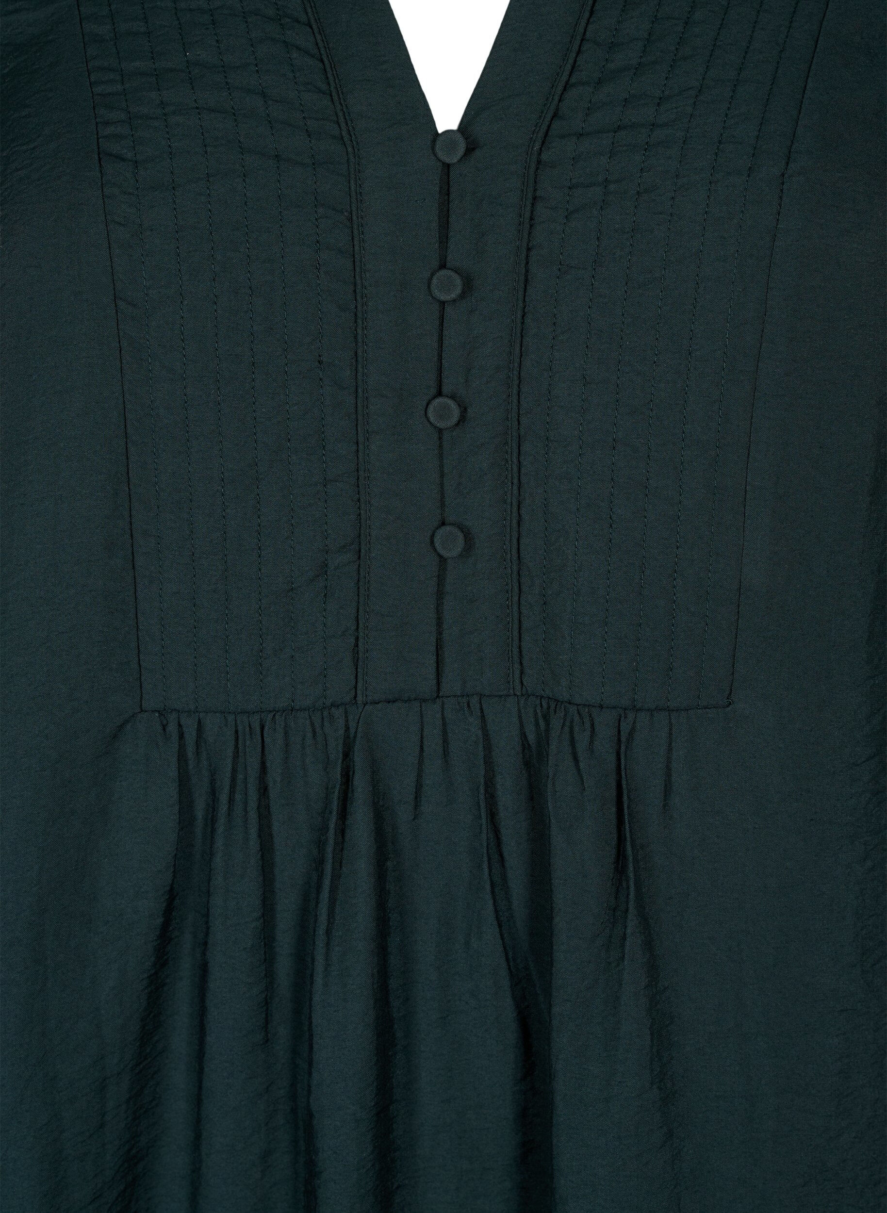 Zizzi Lyhyt mekko tikkauksilla ja napeilla, Scarab, Packshot image number 2