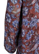 Mekko, jossa on kukkakuviota ja r&ouml;yhel&ouml;helma, Ruskea, Packshot image number 3