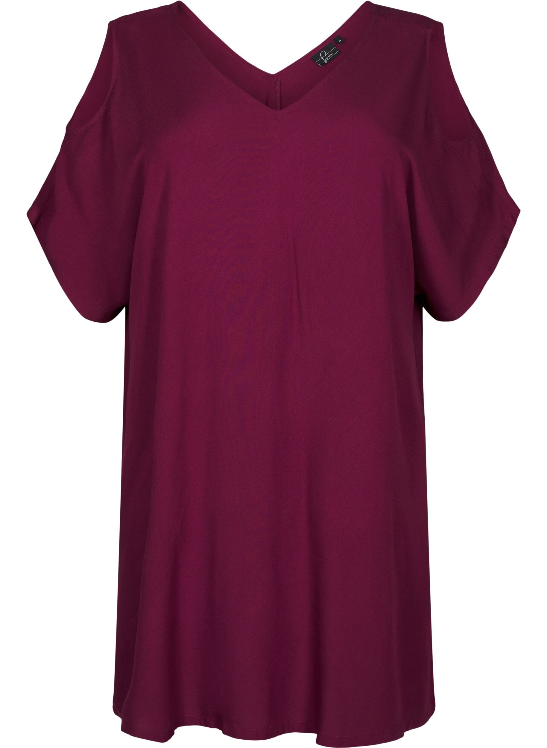 Zizzi Rantamekko viskoosista olkayksityiskohdalla, Punainen, Packshot image number 0