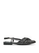 Kimalteleva slingback-korkokenk&auml; rusettikoristeella, Musta, Packshot image number 0