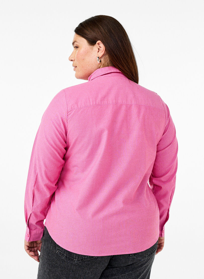 Pitkähihainen puuvillapaita, Punainen, Model image number 2