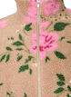 Kukkafleecetakki korkealla kauluksella ja vetoketjulla, Beige, Packshot image number 2