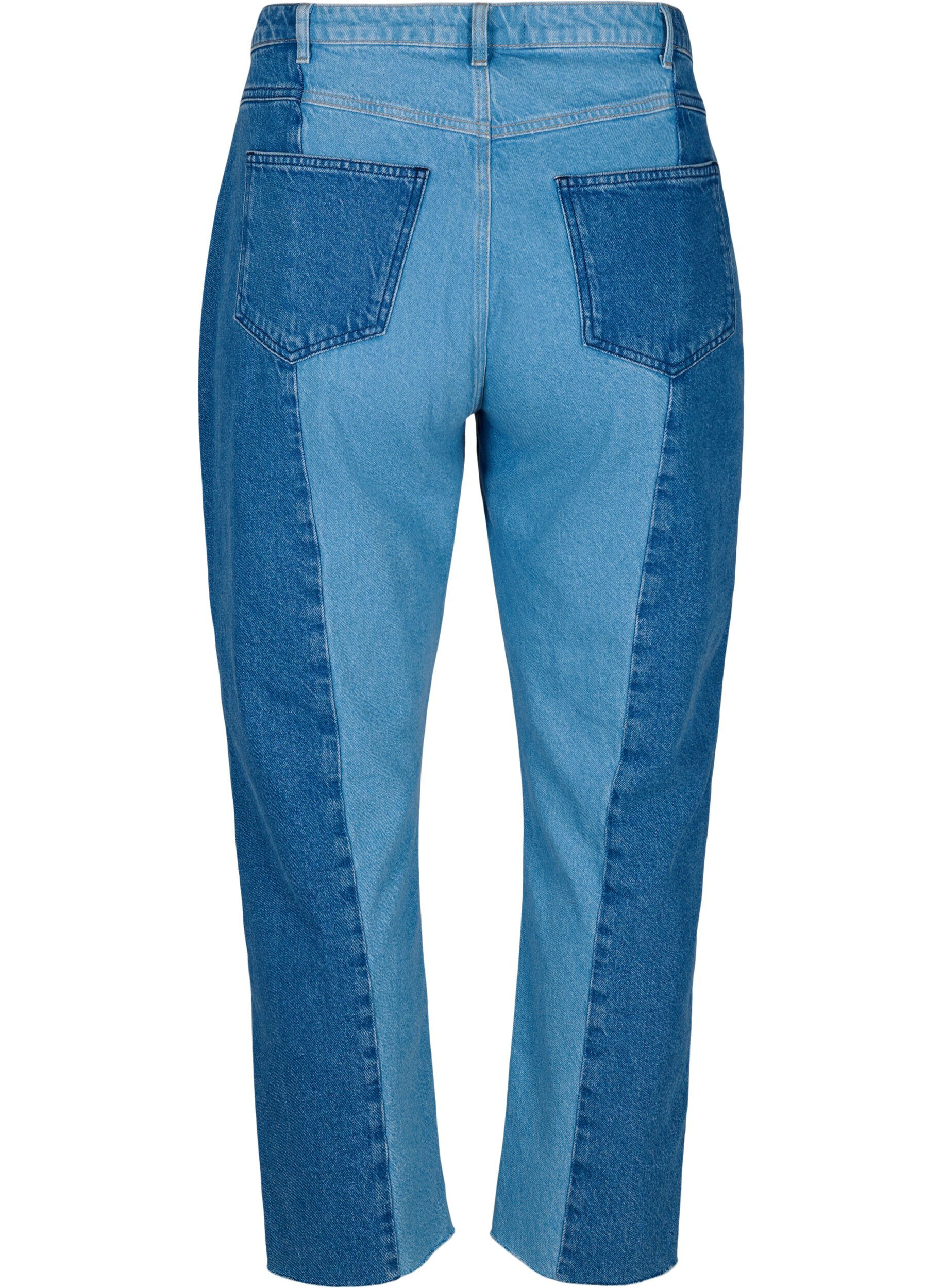 Zizzi Kropatut Vera farkut kontrastilla, Blue denim, Packshot image number 1