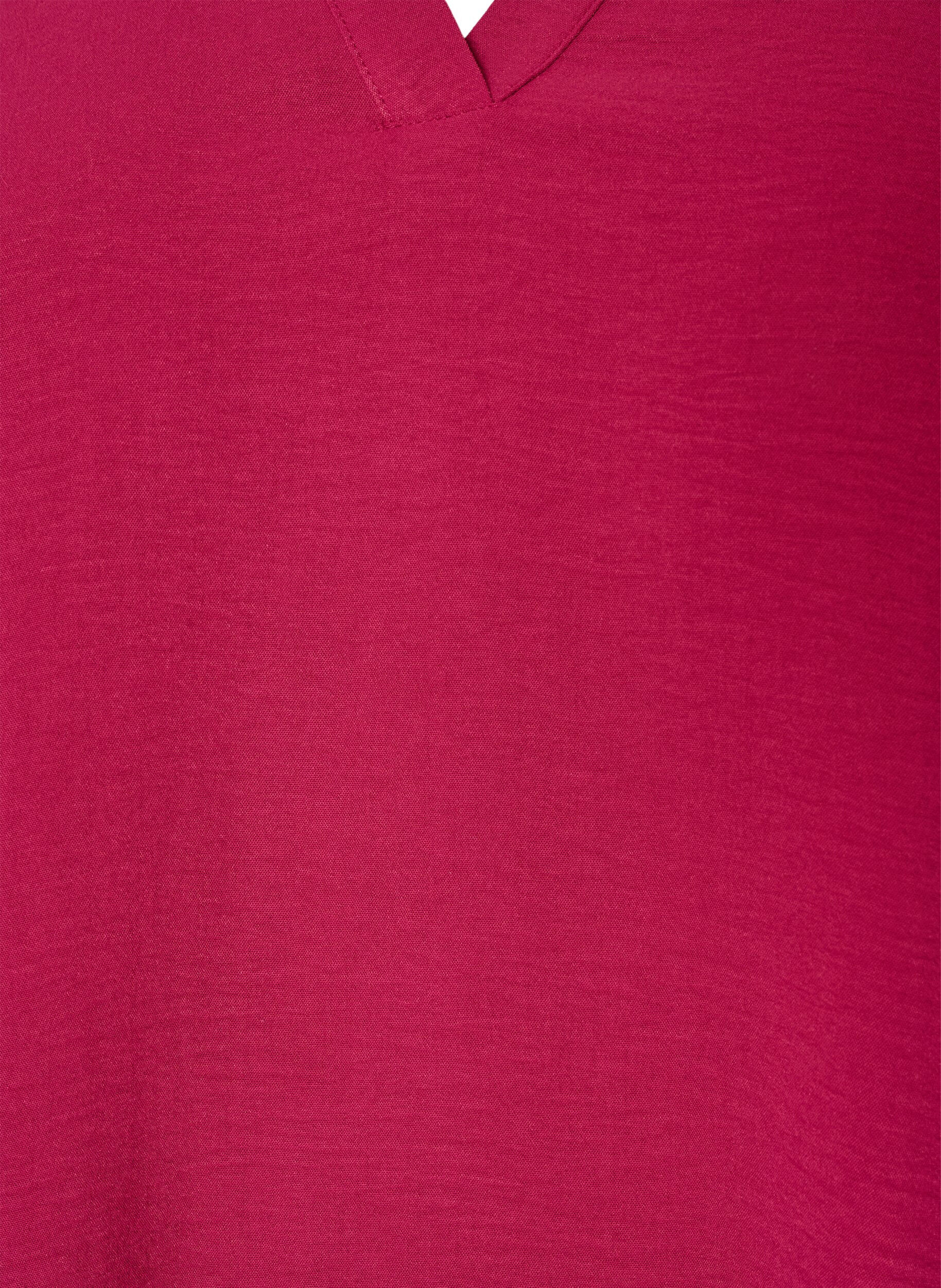 ZizziPusero smock-kalvosimilla ja v-p&auml;&auml;ntiell&auml;, Punainen, Packshot image number 2