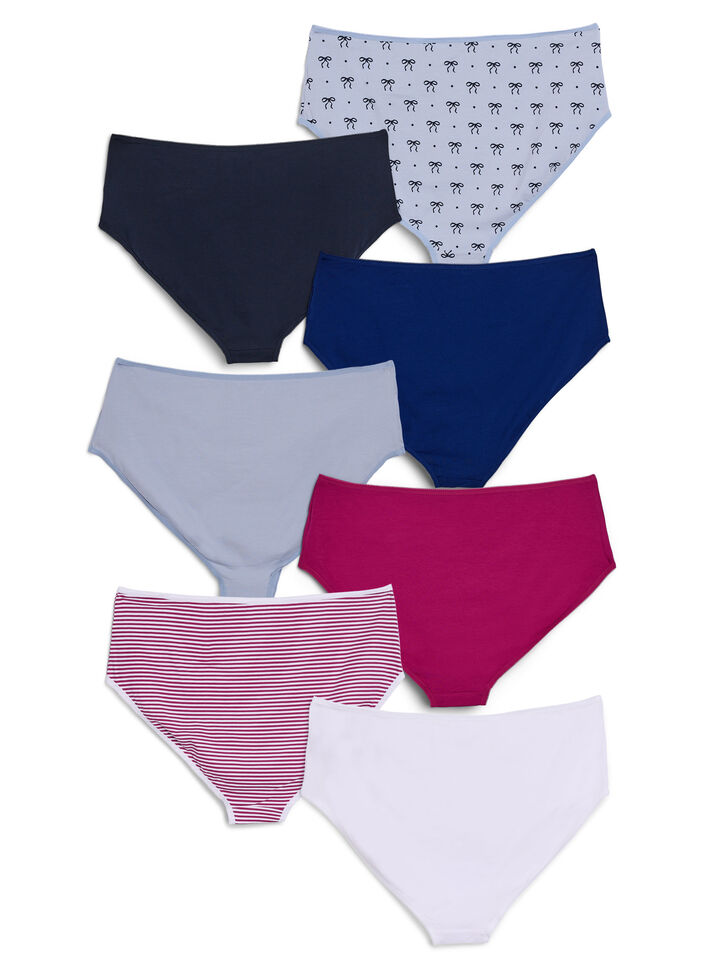 7 kpl paketti pikkuhousuja, joissa normaali vy&ouml;t&auml;r&ouml;, Sininen, Packshot image number 1