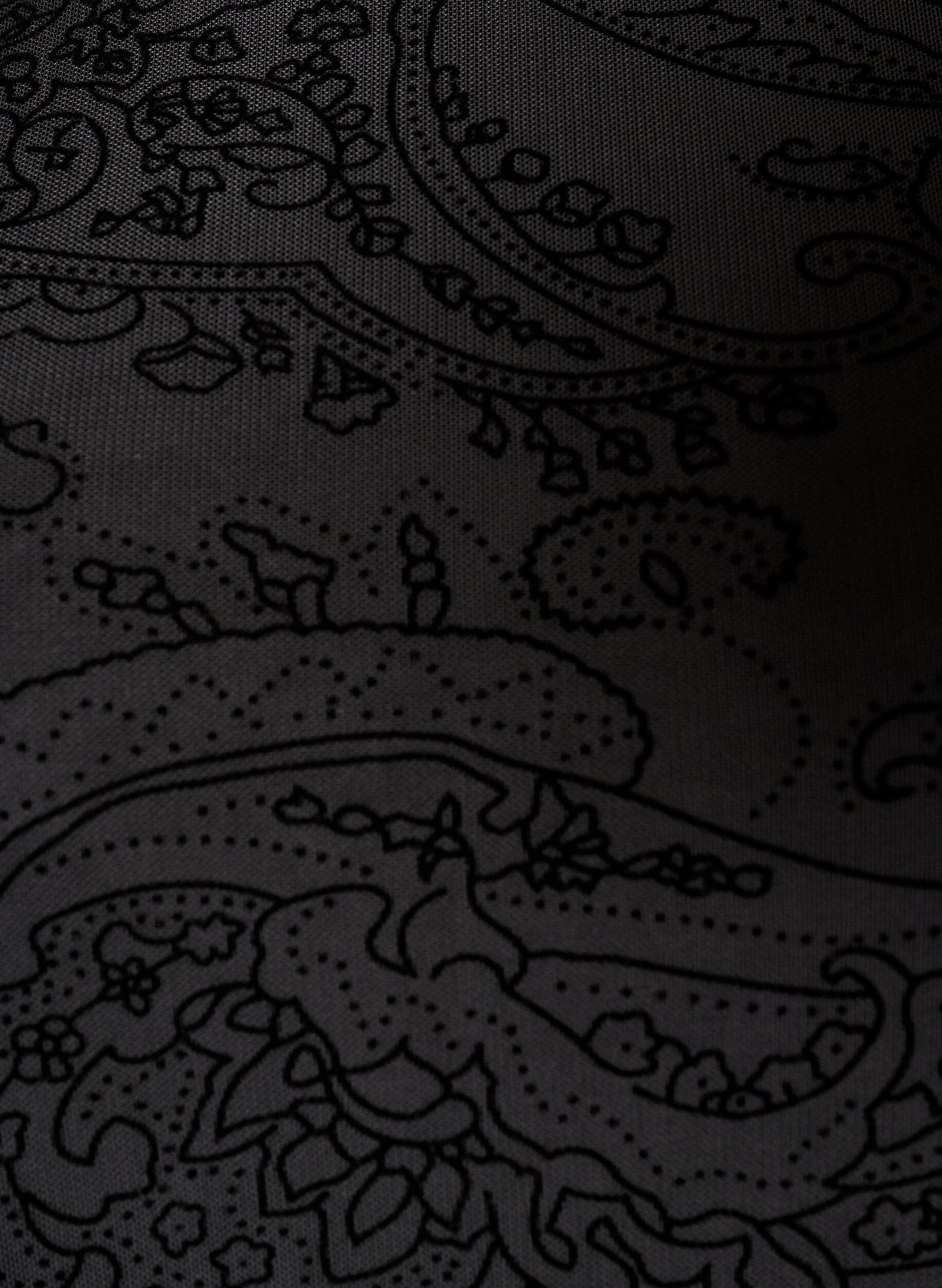 ZizziVerkkopusero paisleykuviolla ja ep&auml;symmetrisell&auml; helmalla, Musta, Packshot image number 2