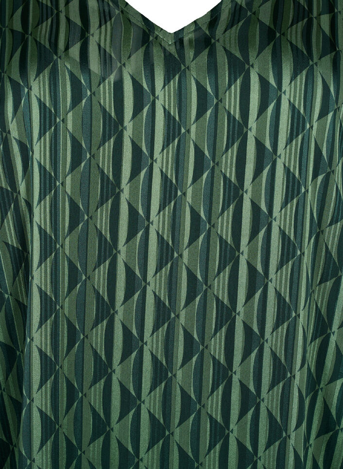 Printillinen pitkähihainen mekko, v-pääntiellä, Scarab AOP, Packshot image number 2