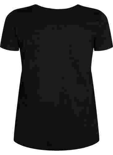T-paita printillä treeniin , Black w.Less Is More, Packshot image number 1