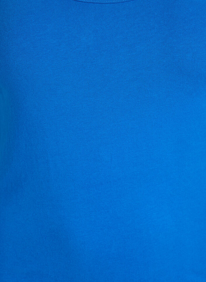 Yksiv&auml;rinen perus paita puuvillasta, Sininen, Packshot image number 2