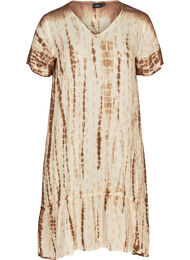 Lyhythihainen mekko printillä, Off white comb