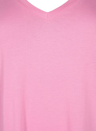 Yksivärinen oversize t-paita v-pääntiellä, Rosebloom, Packshot image number 2