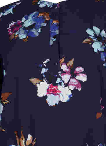 FLASH - Kukallinen tunika lyhyillä hihoilla, Big Blue Flower, Packshot image number 2