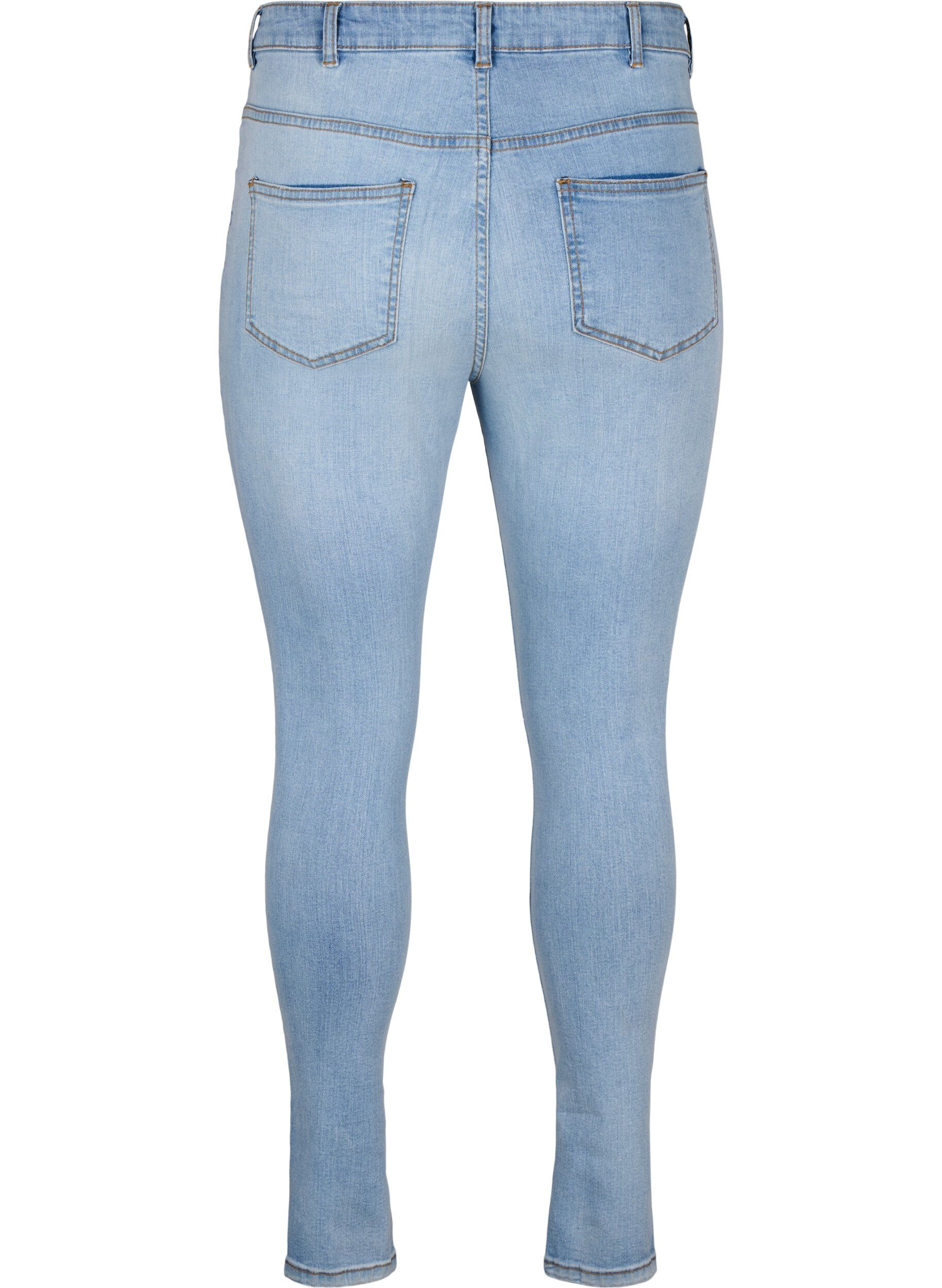 Zizzi Kulutetut slim fit -farkut, Light Blue, Packshot image number 1
