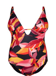 Uimapuku v-pääntiellä ja solmittavilla yksityiskohdilla, Punainen