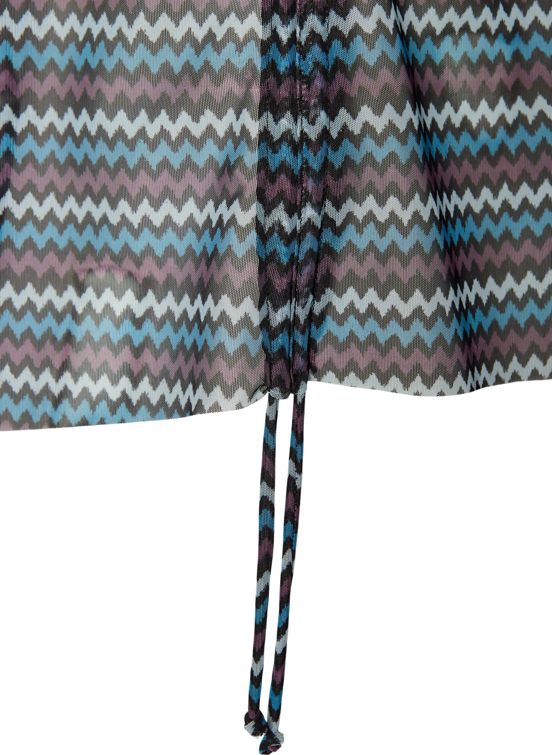 ZizziKuvioitu tankinitoppi kaarituilla ja ristikk&auml;isill&auml; olkaimilla, Sininen, Packshot image number 3