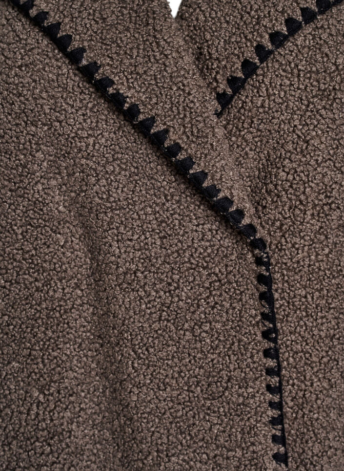 Teddytakki kontrastiyksityiskohdilla, Ruskea, Packshot image number 2