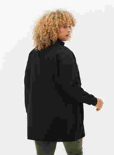 Pitkä svetari taskulla ja vetoketjulla , Black, Model image number 1