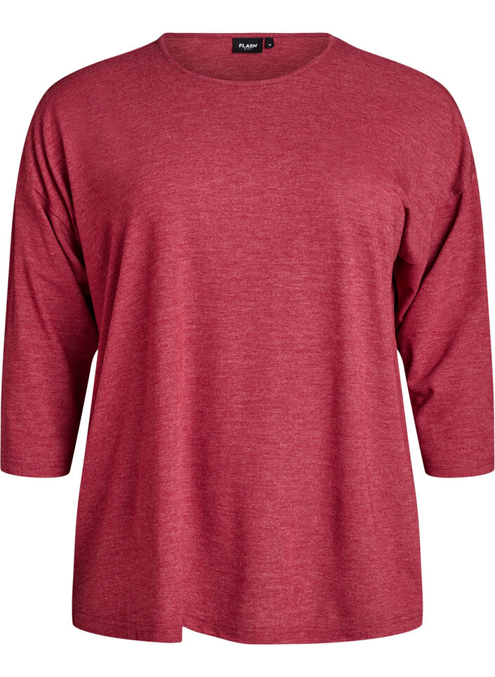 Jersey -pusero 3/4-hihoilla, Punainen, Packshot image number 0