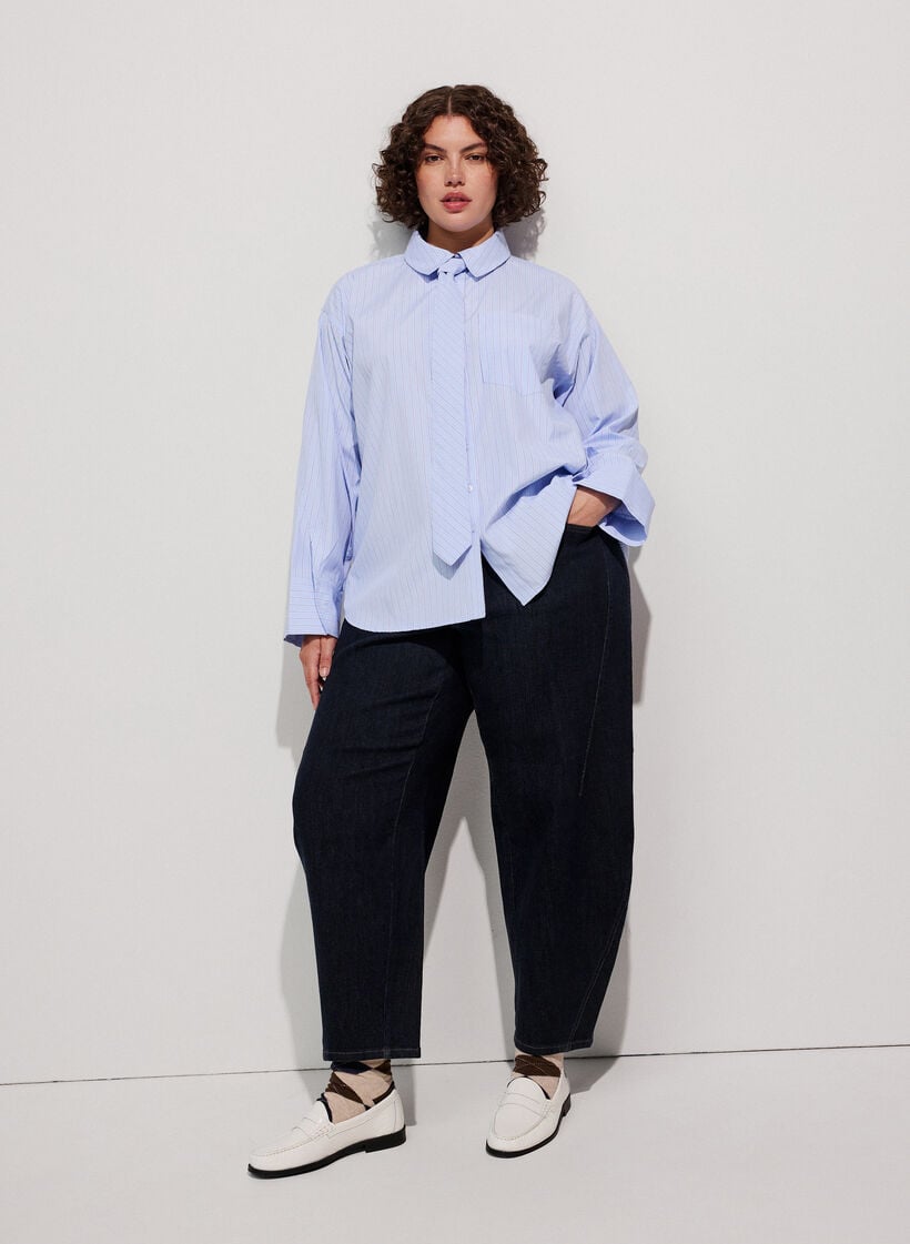 Rento paita solmiolla, Sininen, Model image number 1