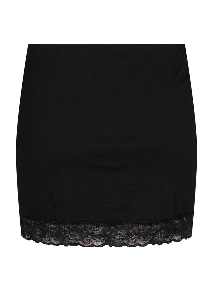 2-pakkaus topin jatke pitsillä, Black/Black, Packshot image number 1