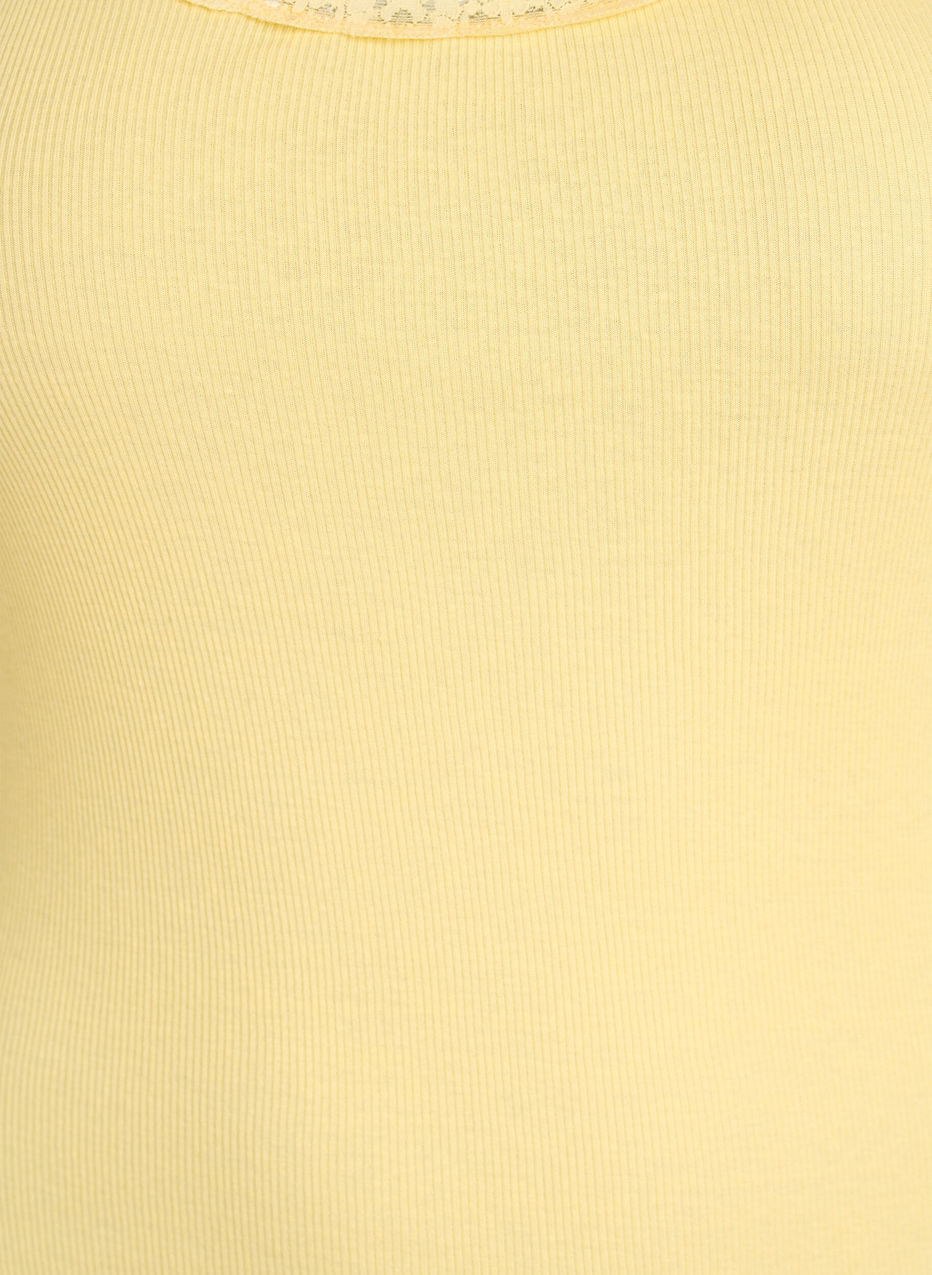 Zizzi Pitsikoristeinen yl&auml;osa, Keltainen, Packshot image number 2