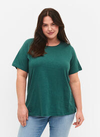 2 perus t-paitaa puuvillasta, Mallard Green/Black, Model