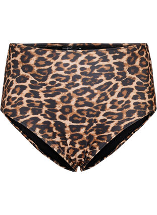 Korkeavyötäröinen bikinialaosa leopardikuosilla, Leopard Print, Packshot image number 0
