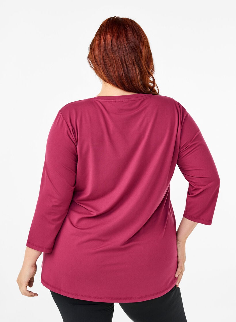 Treenipusero 3/4-hihoilla, Punainen, Model image number 2