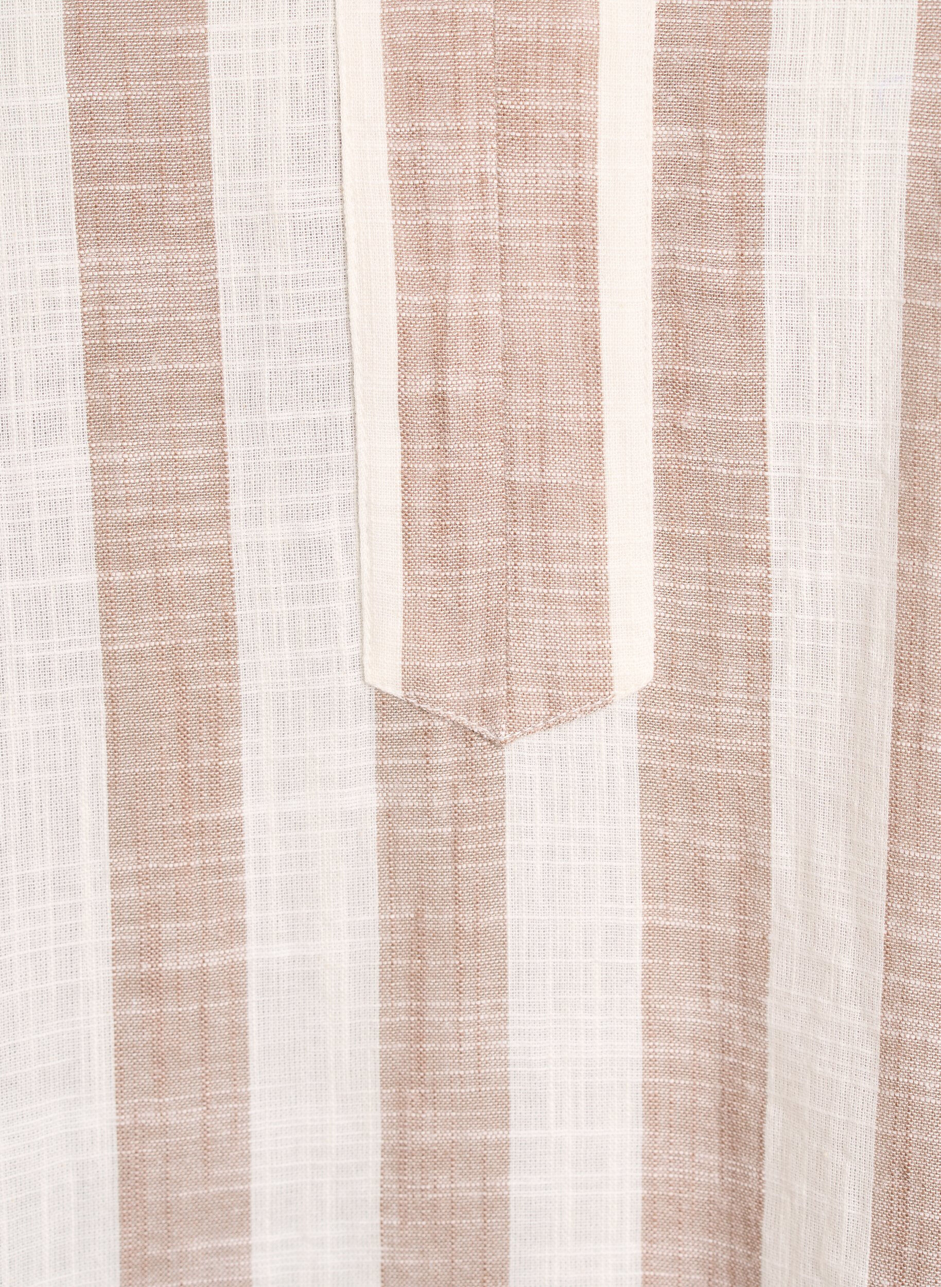 Zizzi Puuvillatunika V-p&auml;&auml;ntiell&auml;, Beige, Packshot image number 2