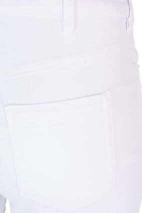 Slim fit Emily-farkkucaprit, White, Packshot image number 3