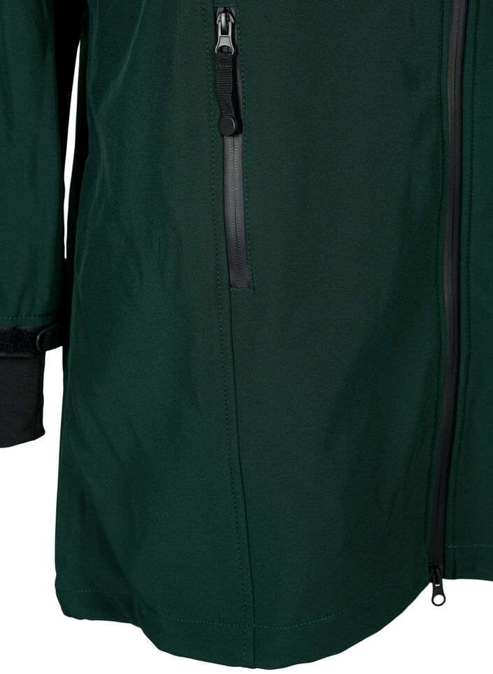 Softshell-takki irroitettavalla hupulla, Vihre&auml;, Packshot image number 3