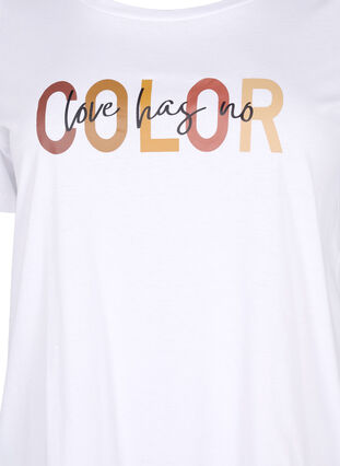 T-paita puuvillasta kuosilla , Bright White COLOR, Packshot image number 2