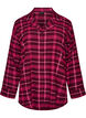 Pitk&auml;hihainen ruudullinen puuvillapyjamapaita, Punainen, Packshot image number 0