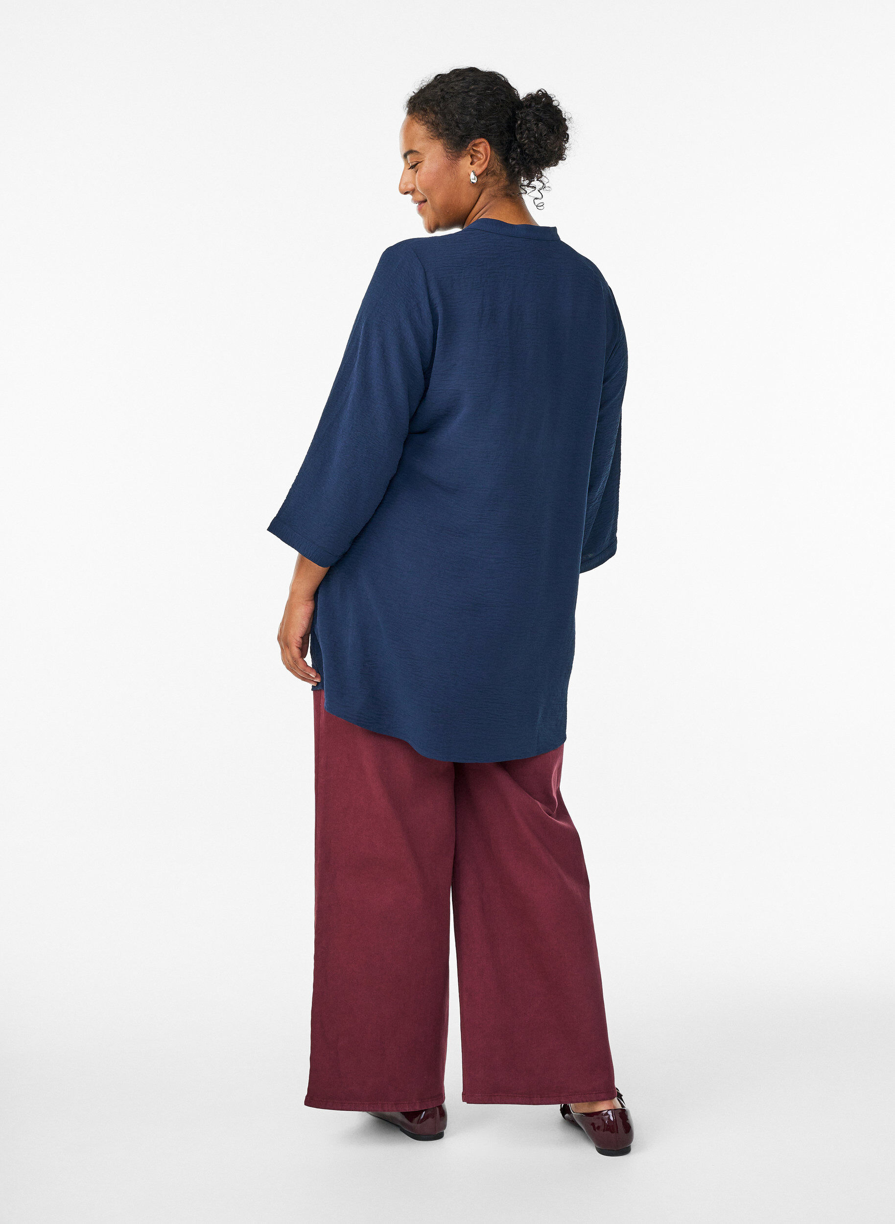 ZizziTunika 3/4-hihoilla, Sininen, Model image number 2