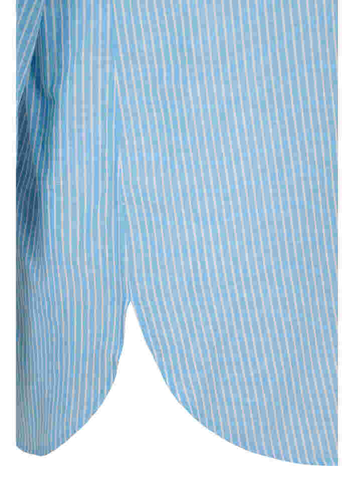 Raidallinen paita 100% puuvillasta, Lichen Blue Stripe , Packshot image number 3