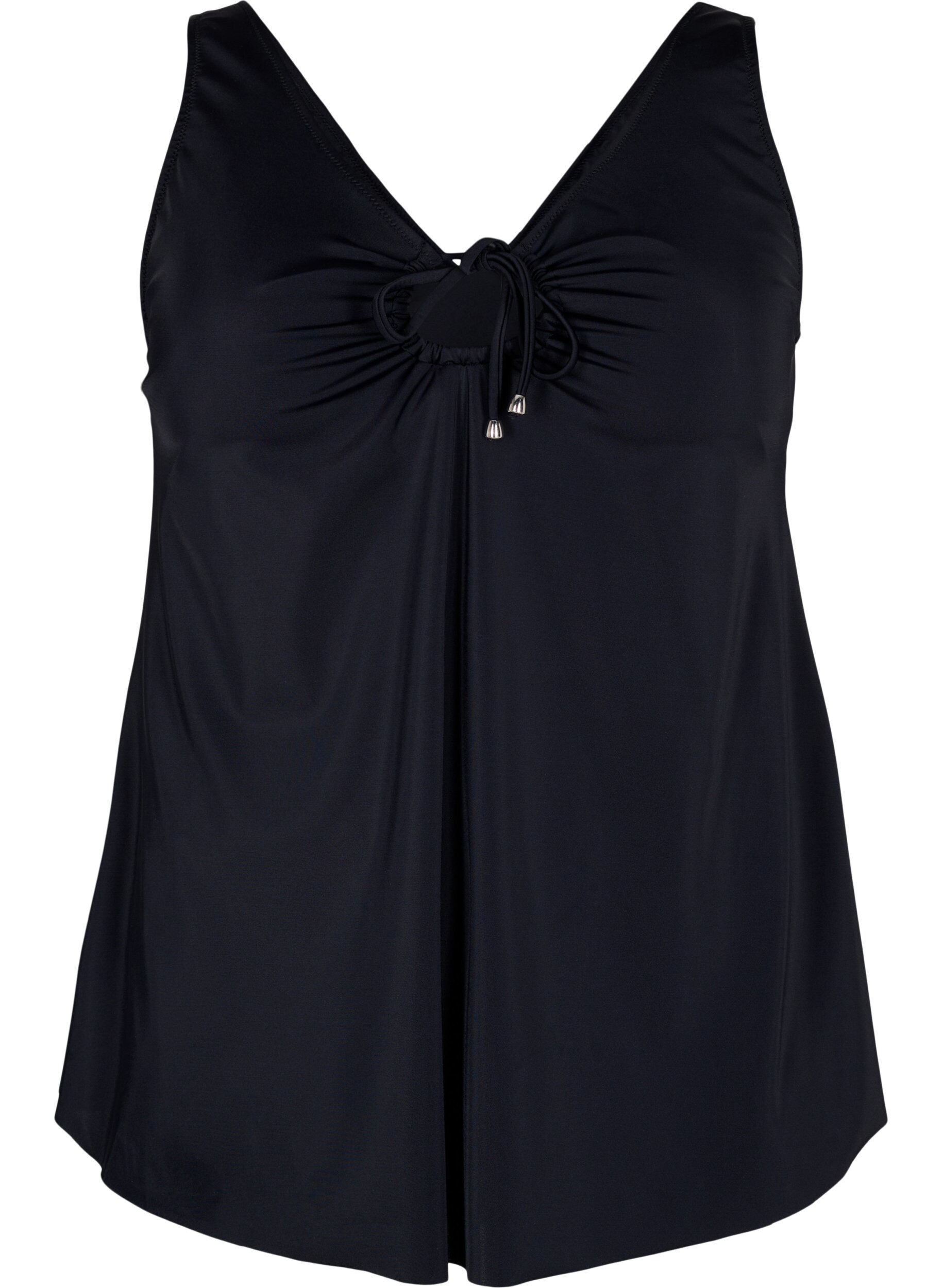 Zizzi Yksiv&auml;rinen tankini ny&ouml;riyksityiskohdalla, Black, Packshot image number 0