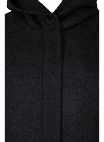 A-linjainen takki hupulla, Black, Packshot image number 2