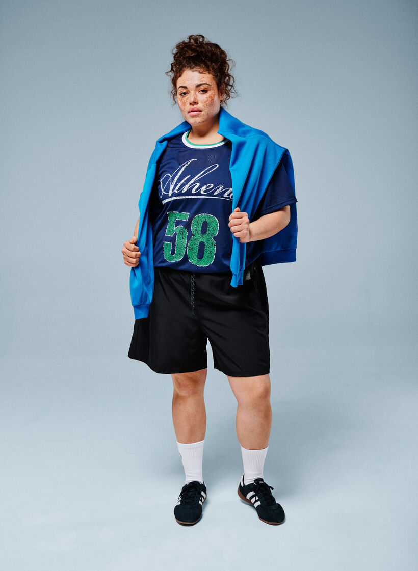 Treenishortsit alusshortseilla ja puhelintaskulla, Musta, Image image number 0