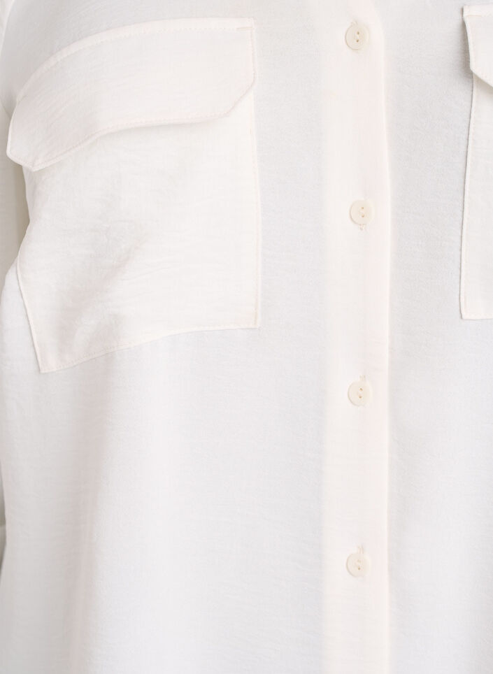 Paita rintataskuilla ja 3/4-hihoilla, Vanilja, Packshot image number 2