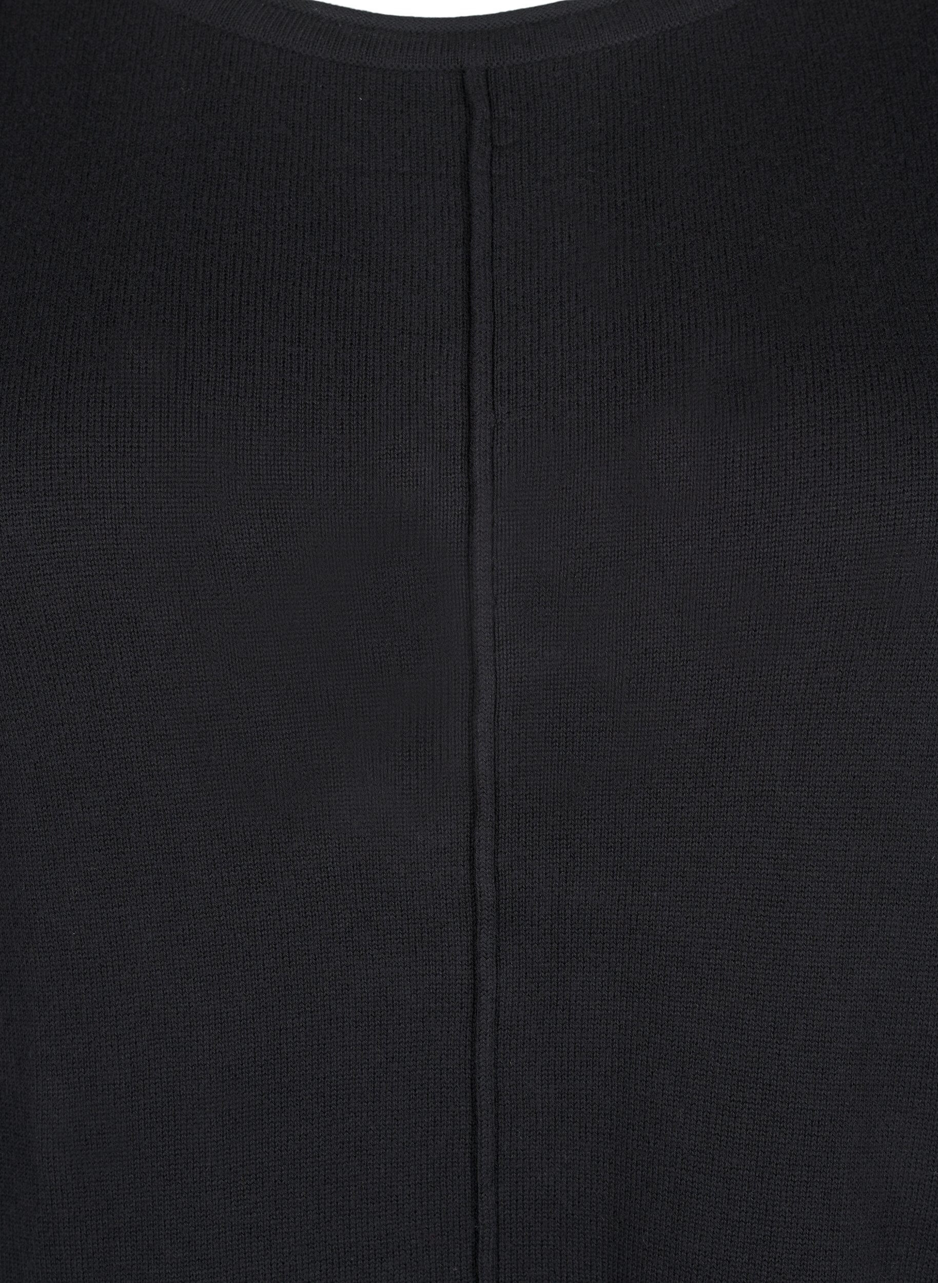 ZizziNeulemekko puuvillaviskoosisekoitteesta, Musta, Packshot image number 2