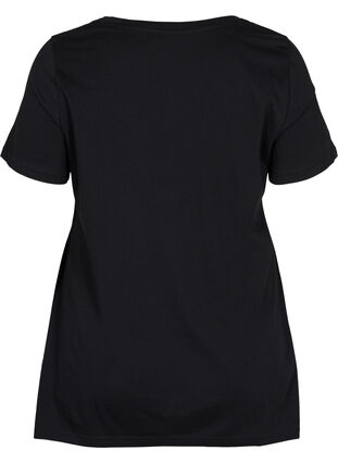 Lyhythihainen puuvillainen t-paita a-mallissa , Black FIERCE, Packshot image number 1