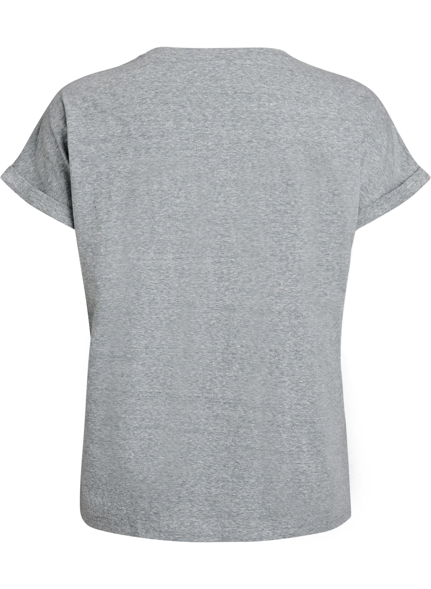 Zizzi Meleerattu t-paita lyhyill&auml; hihoilla, Vihre&auml;, Packshot image number 1