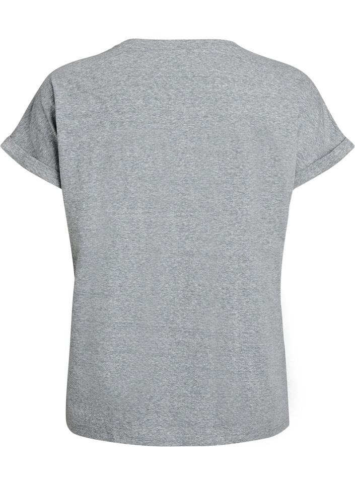 Meleerattu t-paita lyhyill&auml; hihoilla, Vihre&auml;, Packshot image number 1