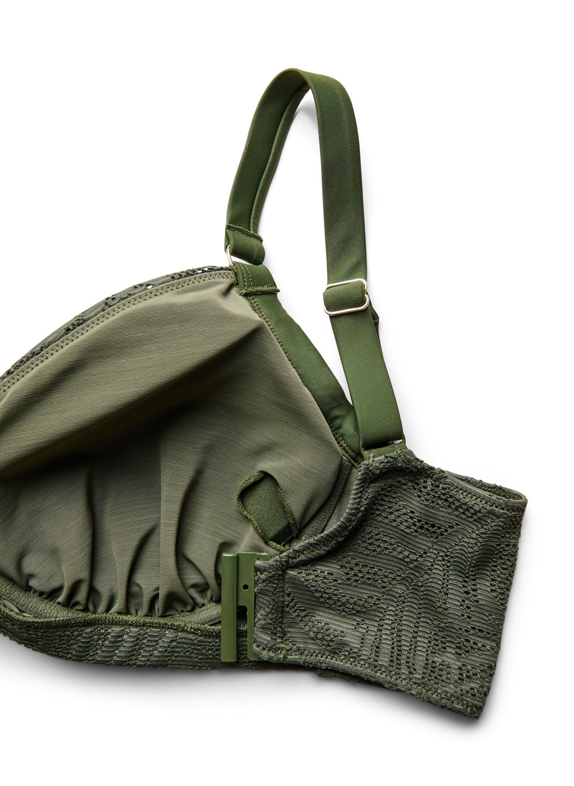 Zizzi Brasilialaiset bikinialaosat strukturoidusta verkkokankaasta, Vihre&auml;, Packshot image number 3