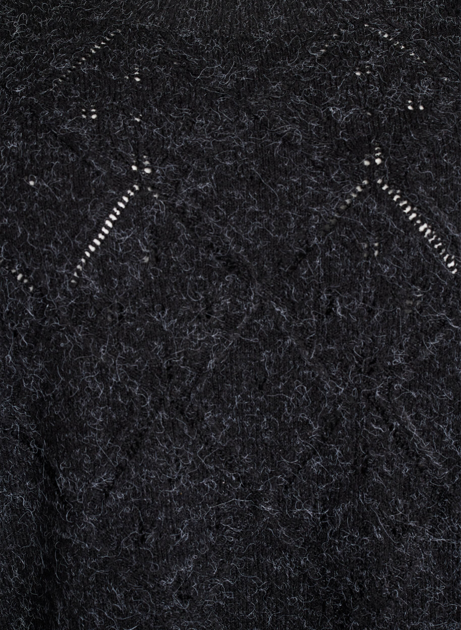 Zizzi Neulottu yl&auml;osa avoimella kuviolla ja pallohihoilla, Harmaa, Packshot image number 2